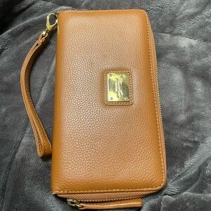 Kenneth Cole Tan Leather Wristlet